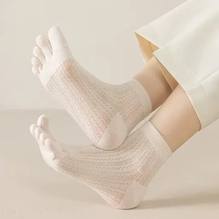 Chaussettes Bateau à 5 Doigts en Coton Ultra-Mince pour Femme et Fille