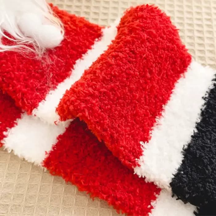 Chaussettes créatives en velours de corail du père noël