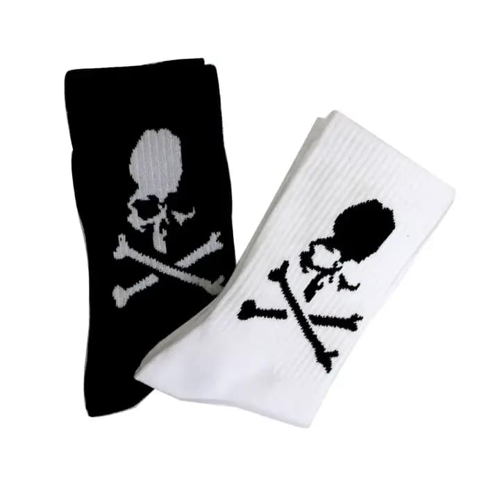 Nouvelle mode hommes chaussettes coton blanc noir
