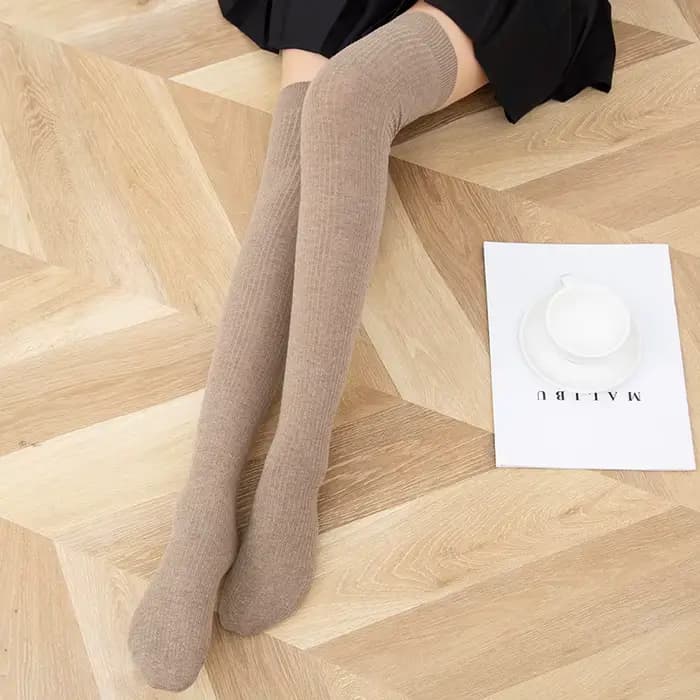 Chaussettes sulfTricotées en Laine pour Femme, Bas Longs en Coton, Chaussettes Hautes Chaudes d'Hiver pour la Maison, Noël, 1 Paire