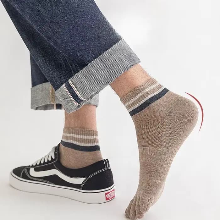 6 paires de chaussettes à cinq doigts pour hommes