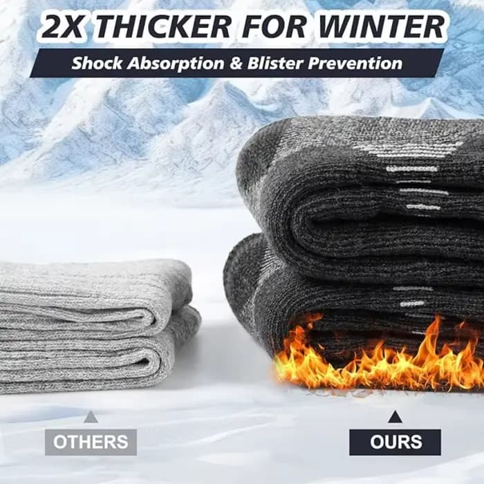 Chaussettes en laine mérinos super épaisses et chaudes pour hommes et femmes