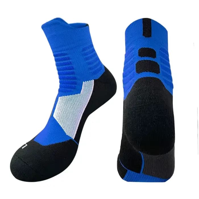 Chaussettes de sport d'extérieur pour hommes, de haute qualité, chaussettes de basket-ball d'élite, chaussettes de cyclisme, chaussettes de compression, chaussettes en coton à fond en serviette pour h