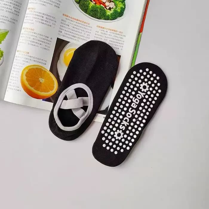 Chaussettes de yoga professionnelles antidérapantes pour femmes, chaussettes d'exercice d'intérieur pour Pilates, avec sangles croisées, pour entraînement au sol au printemps et en été