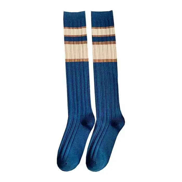 Bas japonais épais et chauds pour femmes, chaussettes courtes décontractées en coton, chaussettes à rayures multicolores, chaussettes hautes pour femmes, hiver, nouveau