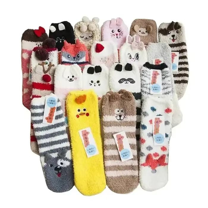 Chaussettes de sommeil en velours doux pour hommes et femmes