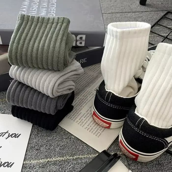 Ensemble de 5 paires de chaussettes chaudes noires et blanches pour hommes