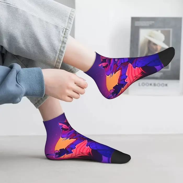 Loona Collage Helluva Boss Anime chaussettes Harajuku bas toutes saisons
