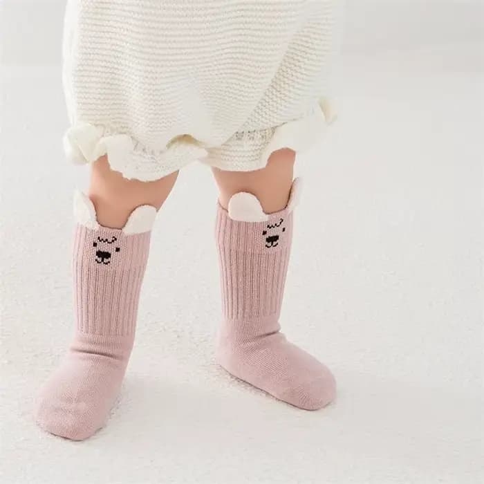Chaussettes mignonnes en coton doux pour filles et garçons