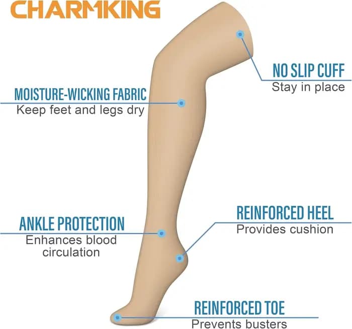 1 paire de bas de Compression pour femmes et hommes
