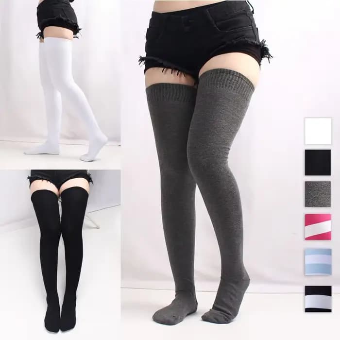 1 paire de chaussettes au-dessus du genou pour femmes