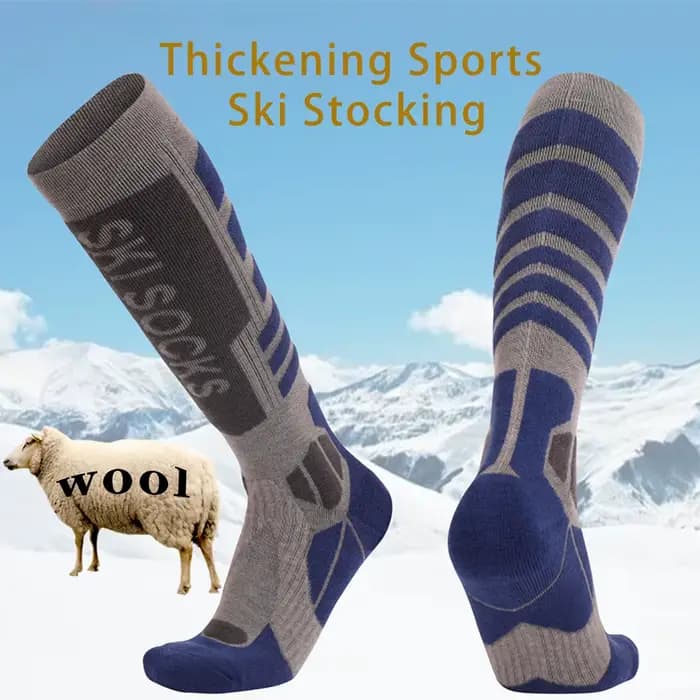 1 paire de chaussettes de Ski professionnelles en laine mérinos