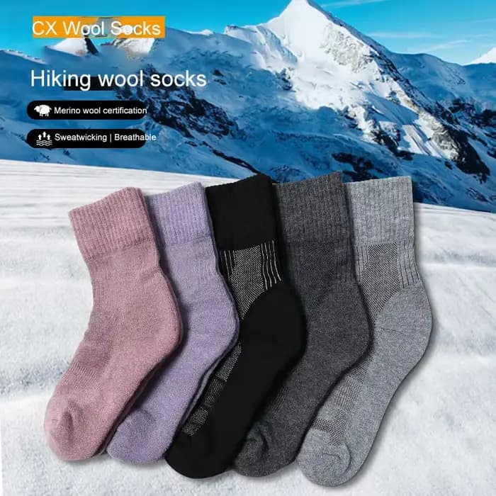 40% laine mérinos chaussettes de randonnée pour hommes femmes printemps été mince