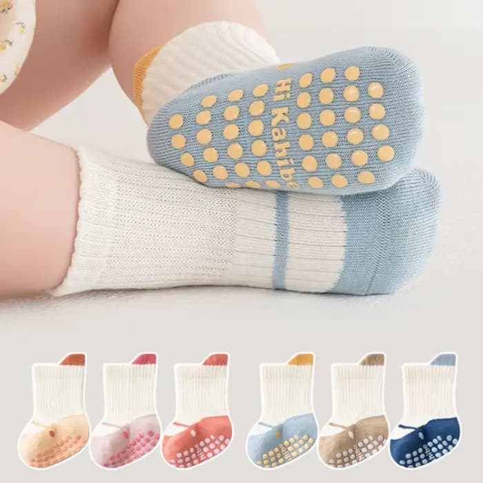 3 paires/lot chaussettes pour enfants pour filles garçons coton doux enfant en bas âge plancher maison