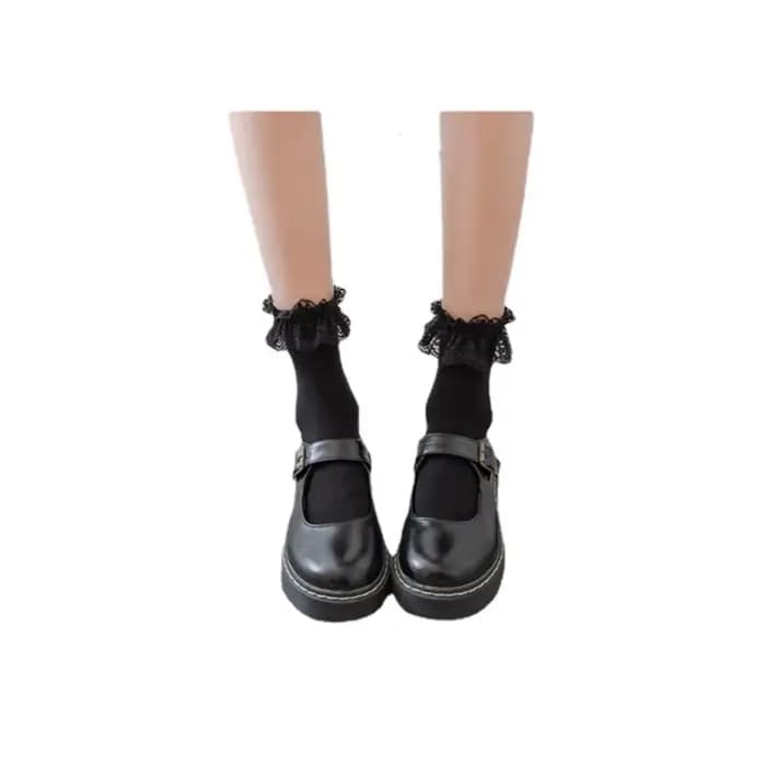 Chaussettes blanches d'été à manches mi-longues pour femmes