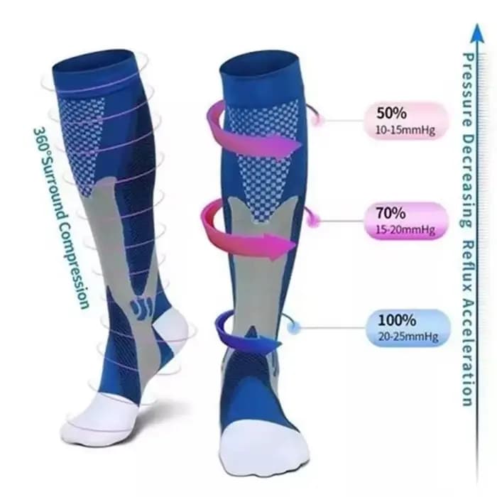 Chaussettes de Compression noires pour hommes et femmes