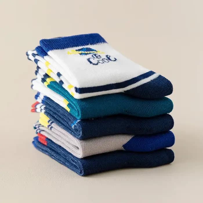 5/10 paires de chaussettes mi-mollet pour enfants, chaussettes de sport Planet, chaussettes de sol, pour le printemps, l'été, l'automne et l'hiver, pour garçons