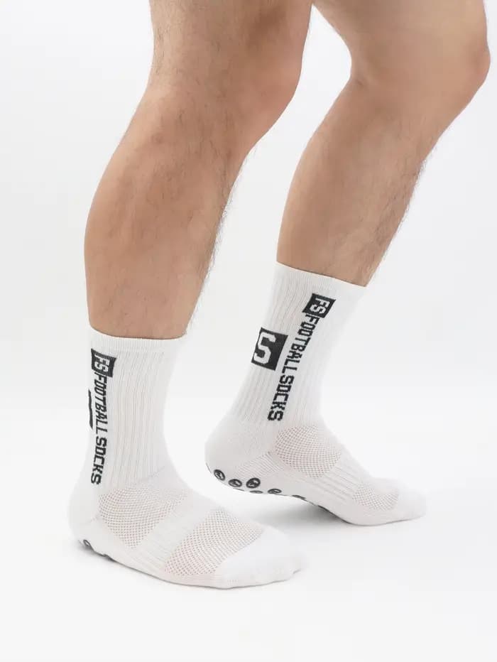 4 paires de nouvelles chaussettes de football collées à mi-tube FS pour l'entraînement sportif et la compétition