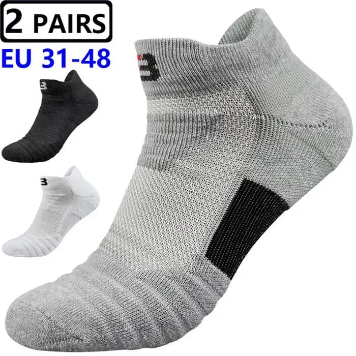 2 paires/hommes chaussettes extra grand Size45-48 pratique coton hommes sport professionnel course