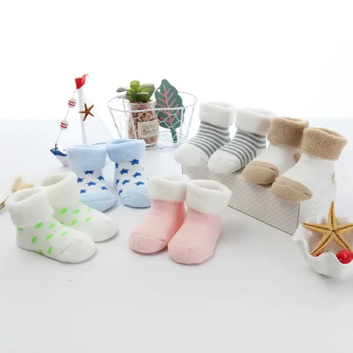 5 paires de chaussettes antidérapantes pour bébés de 0 à 3 ans