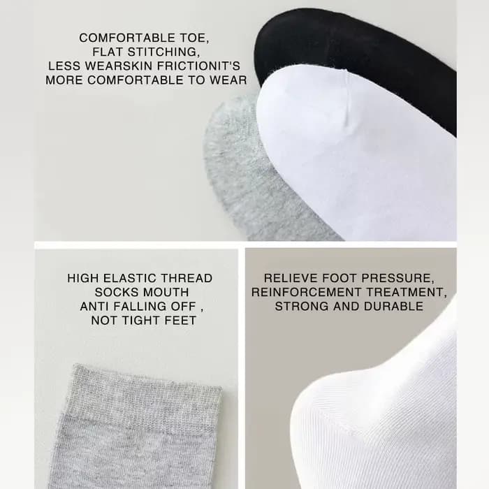 3 Paires Pure document Haute Qualité Blanc Hommes Coton Chaussettes Doux Respirant Antifavorable Noir