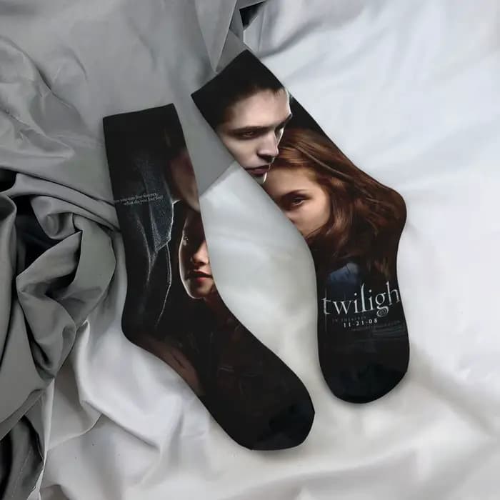 Happy Men – chaussettes pour homme et femme, chaussette graphique de la Saga du crépuscule, Edward Bella, Vampire, printemps, été, automne et hiver