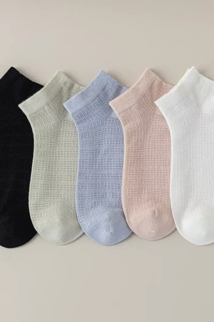 Chaussettes courtes en fibre de bambou pour femmes