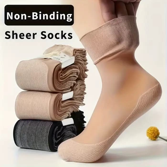 Chaussettes transparentes non contraignantes pour femmes