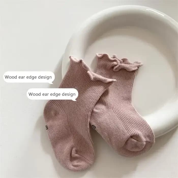 Chaussettes mi-longues en coton pour nouveau-né fille