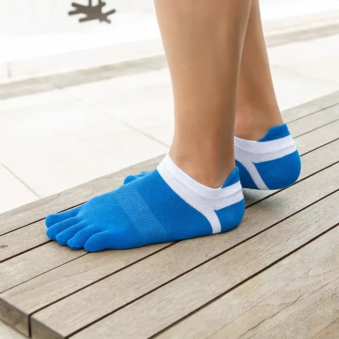 Chaussettes de sport invisibles à 5 doigts en coton respirant