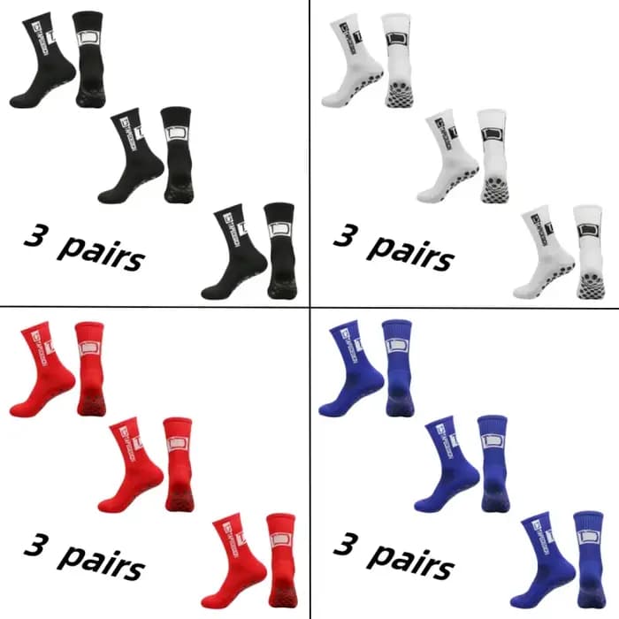 3 paires/lot nouveau dans antidérapant Tapedesign chaussettes de Football mi-mollet