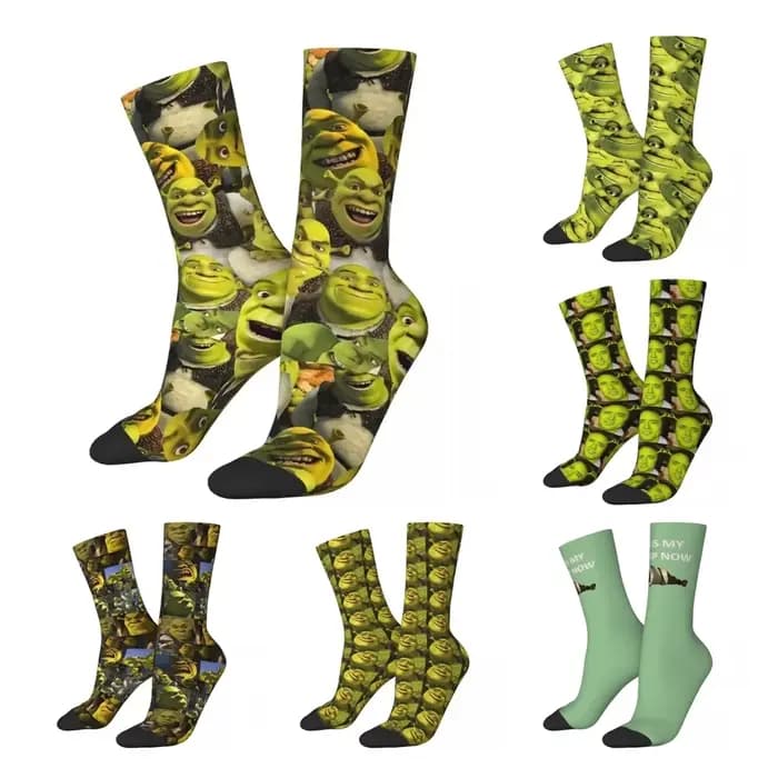 Chaussettes Hip-Hop Shreks Memes pour femmes et hommes