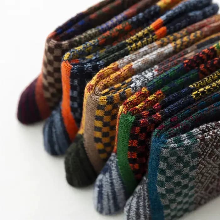 Chaussettes épaisses en laine de mouton pour hommes