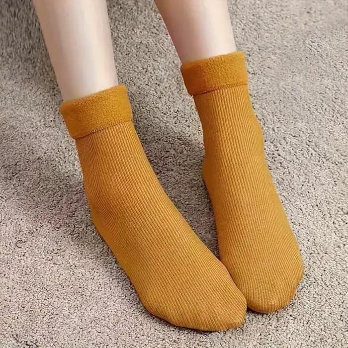 4 paires hiver chaud solide femmes chaussettes épaissir