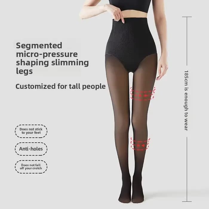 Leggings longs doublés de polaire pour femmes, collants thermiques d'automne et d'hiver, effet Transparent, hôtesse de l'air, fausse peau grise