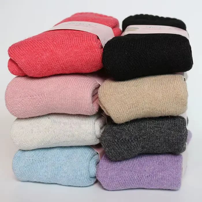 Chaussettes en laine épaisse et chaude pour femmes