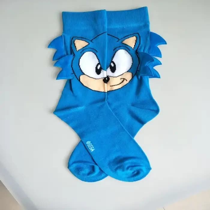 Chaussettes pour enfants Sonics, chaussettes mignonnes, chaussettes en coton pour garçons, chaussettes fines d'hiver et de printemps, chaussettes de dessin animé, cadeaux d'anniversaire pour enfants