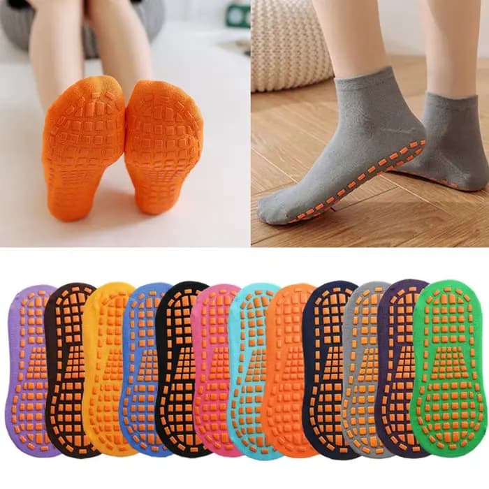 1 paire enfants adultes anti-dérapant chaussette Trampoline