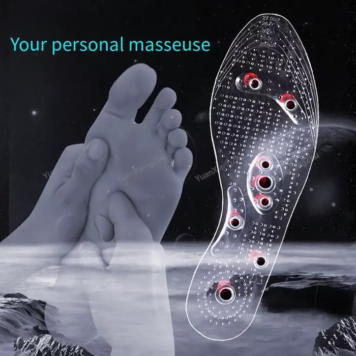Acupression sur pied chaussures semelle intérieure aimant Massage semelles en Silicone pour hommes médicaux augmenter le temps femmes perdre du poids semelle de chaussure