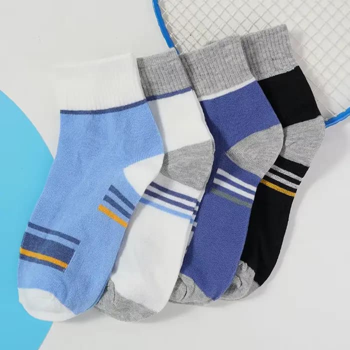 10 pièces (5 paires) de chaussettes rayées pour hommes et femmes
