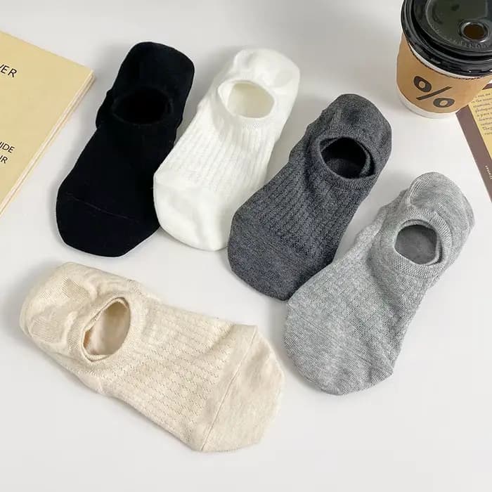 Femmes chaussettes pantoufles nouvel été mince couleur unie