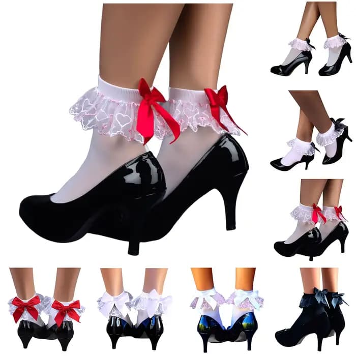 Chaussettes de cheville en dentelle pour femmes