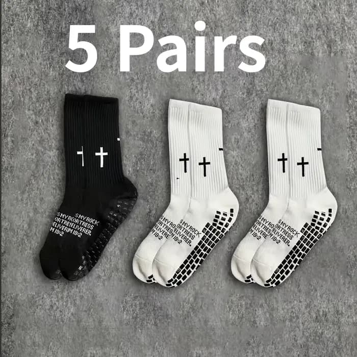 1/5 paires de chaussettes de football pour hommes et femmes, chaussettes de sport à fond épais résistantes à l'usure pour le football, l'équitation, l'escalade, la course à pied