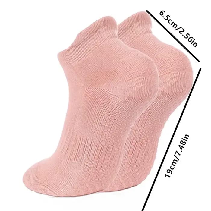 1 paire de chaussettes de Pilates à double grip antidérapant pour le yoga et le sport