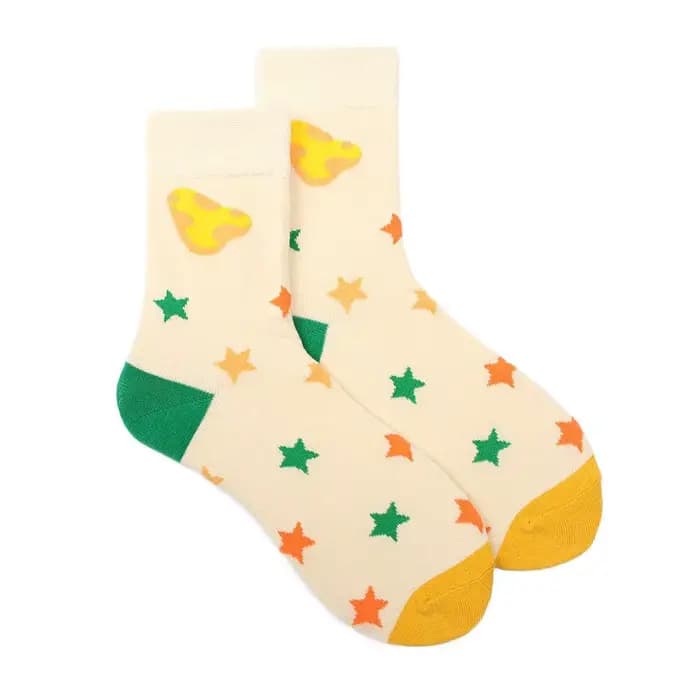 Chaussettes de couple en coton avec des animaux de dessin animé pour hommes et femmes