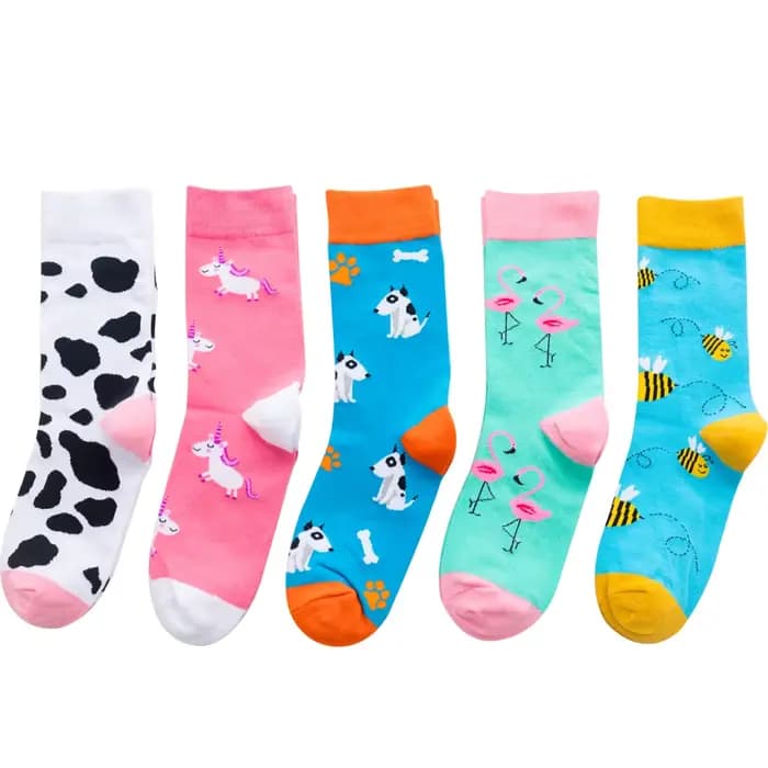Chaussettes en coton colorées pour hommes et femmes
