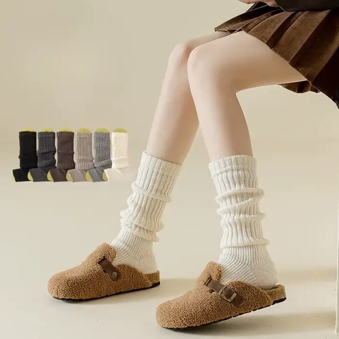 Lolita Y2k – chaussettes de mollet blanches longues