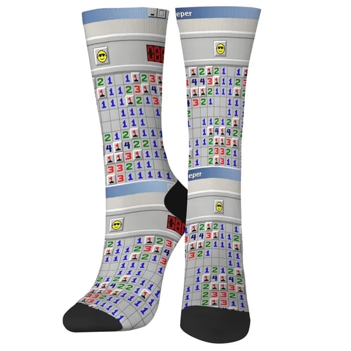 Minesweeper Fun Game Chaussettes pour hommes Hip Hop Happy Fashion