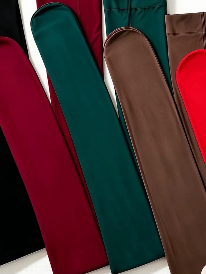 5 paires de collants en velours mat uni