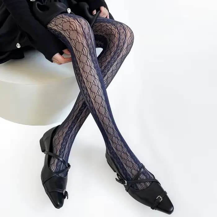 Collants femmes évider Sexy dentelle maille résille bas